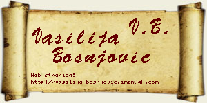 Vasilija Bošnjović vizit kartica